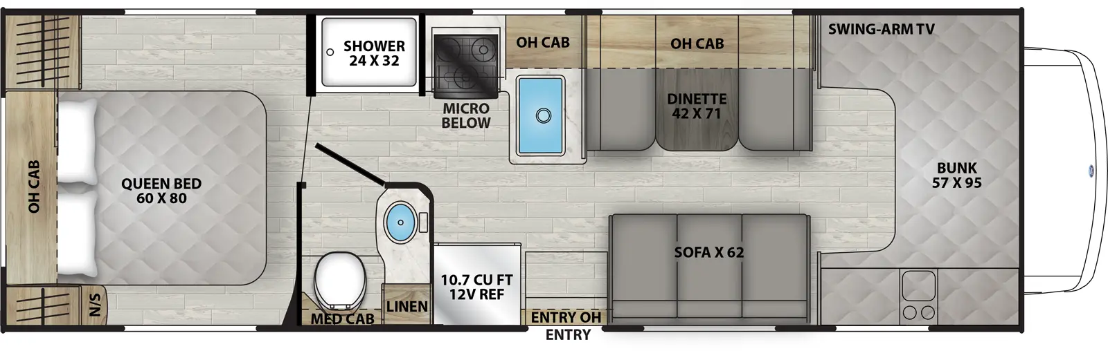 Leprechaun 270QB - Ford 350 Floorplan